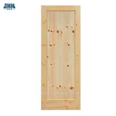 Porte coulissante solide de grange de dalle de porte en bois de pin noueux