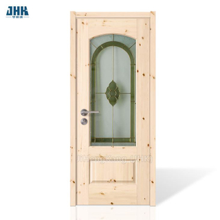 Porte en verre étanche pour salle de bain en bois massif