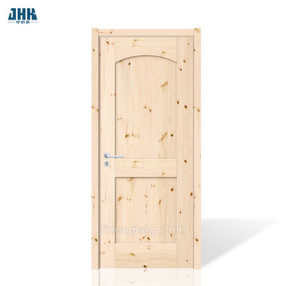 Porte en bois de pin noueux à 2 panneaux Prettywood